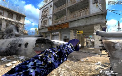 Blue Camo Gloves