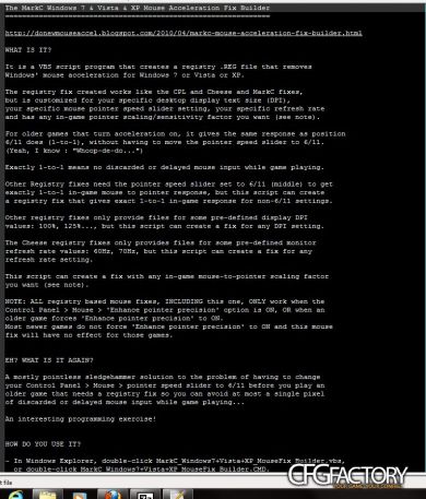 MarkC Windows7/Vista/XP Mouse Fix