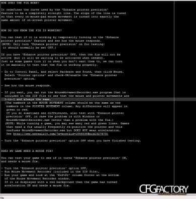 MarkC Windows7/Vista/XP Mouse Fix
