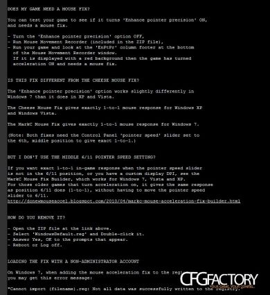 MarkC Windows7/Vista/XP Mouse Fix