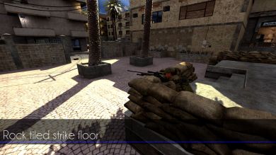 Rock tiled strike floor