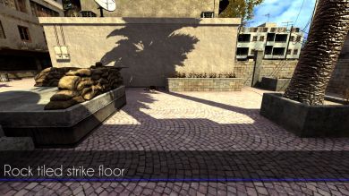 Rock tiled strike floor