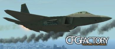 F-22A Raptor with working parts and openable weapo