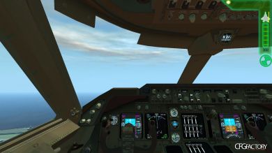 Boeing 747-8I with detailed cockpit.