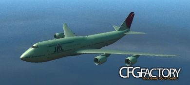 Boeing 747-8I with detailed cockpit.