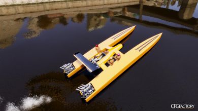 Dragboat Twin V8