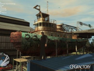 Realistic Rusty Tugboat