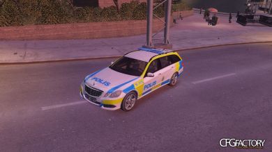 Swedish Mercedes Benz E-Class CDI Police Car