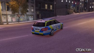 Swedish Mercedes Benz E-Class CDI Police Car