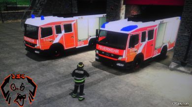 German Fire Truk Berliner Feuerwehr V5