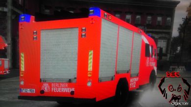German Fire Truk Berliner Feuerwehr V3