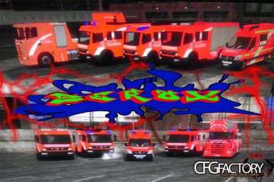German Fire Truk Berliner Feuerwehr V3