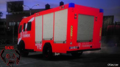 German Fire Truk Berliner Feuerwehr V2