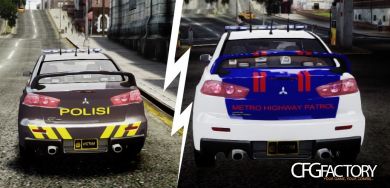 Mitsubishi Lancer Evo X Indonesia Police Texture