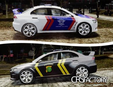 Mitsubishi Lancer Evo X Indonesia Police Texture