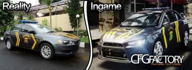 Mitsubishi Lancer Evo X Indonesia Police Texture