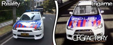 Mitsubishi Lancer Evo X Indonesia Police Texture