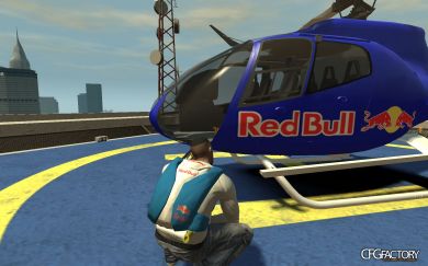 Eurocopter EC130 B4 with Red Bull skin