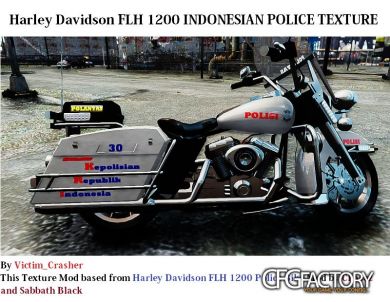 Harley Davidson Indonesian Police Texture