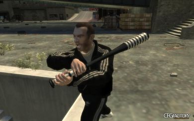Striped Baseball Bat
