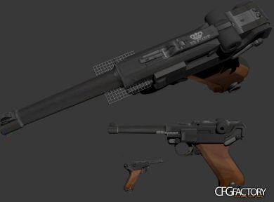 Luger P08 Original & Silver Version