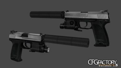 [PUSH]HK USP 45 with Working Flashlight  UPDATED V