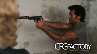 Beretta 92 Silenced with Flashlight