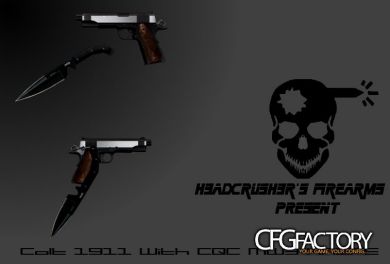 Colt 1911 with MW3 CQC Knife
