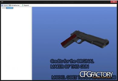 Chrome Colt 45 w/ Red Bandana Hand Grip