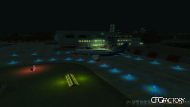 Illuminated Airport Taxiway