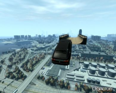 Huge Airport Stunt Track + HalfLoops