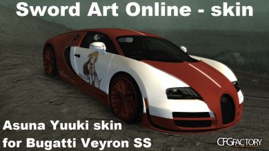 Asuna skin for Bugatti Veyron