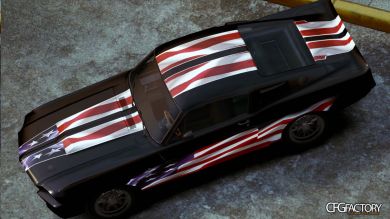 Mustang GT500 American Stripes Paint Job