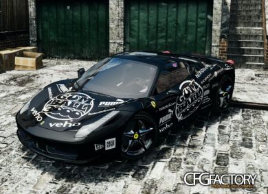 2010 Ferrari 458 gumball 3000 paintjob
