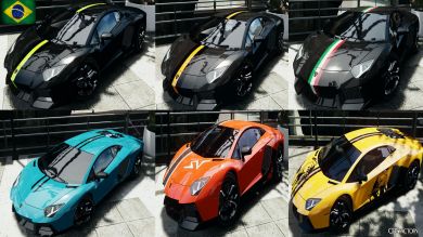 2012 Lamborghini Aventador six paintjob