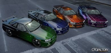 Nissan Skyline R34 GTR Paintjob Pack