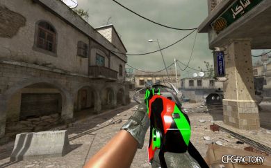 AK-74u Green and Red