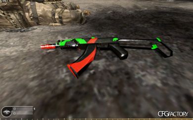 AK-74u Green and Red