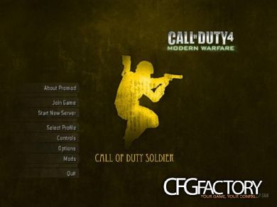 Call of Duty Soldier Menu Backround