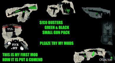 $!c0 bUsTeR Green & Black gun pack