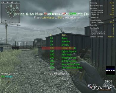 openwarfare shopping killstreaks addon